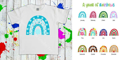 A Year Of Rainbows Monthly Graphic Tee Graphic Tee