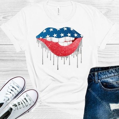 Americana Glitter Lips Graphic Tee Graphic Tee