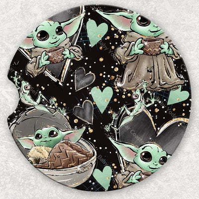 Car Coaster Set - Baby Yoda