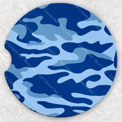 Car Coaster Set - Blue Camo