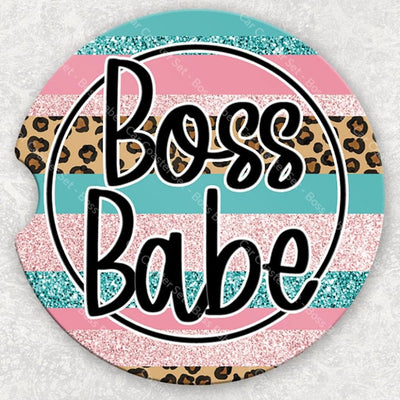 Car Coaster Set - Boss Babe