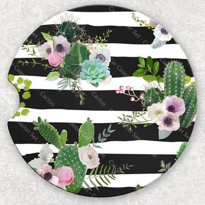 Car Coaster Set - Cactus
