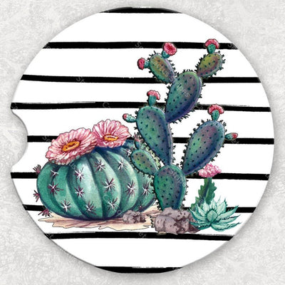 Car Coaster Set - Cactus Stripes