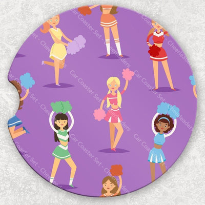 Car Coaster Set - Cheerleaders