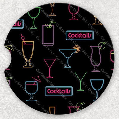 Car Coaster Set - Cocktails