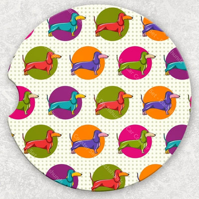 Car Coaster Set - Dachshunds
