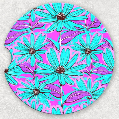 Car Coaster Set - Daisies
