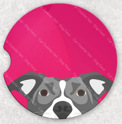 Car Coaster Set - Dog Face