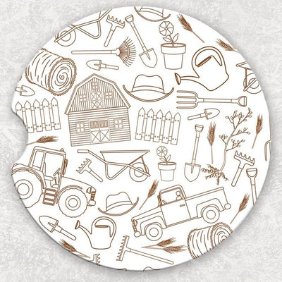 Car Coaster Set - Farm