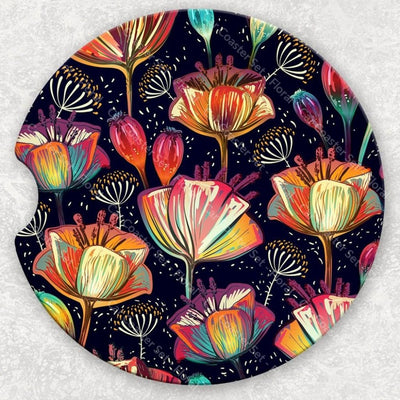 Car Coaster Set - Floral
