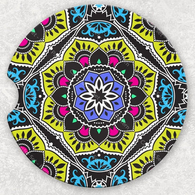 Car Coaster Set - Funky Pattern