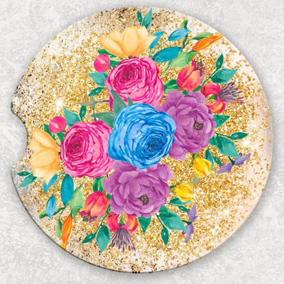 Car Coaster Set - Glitter And Roses