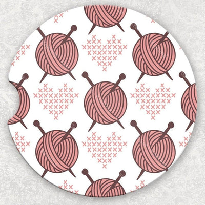 Car Coaster Set - Knitting