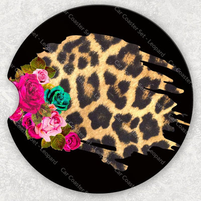 Car Coaster Set - Leopard
