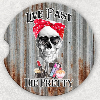 Car Coaster Set - Live Fast Die Pretty