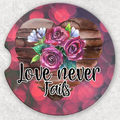 Car Coaster Set - Love Never Fails (2)