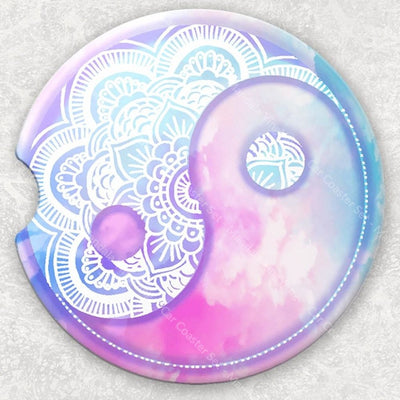 Car Coaster Set - Mandala Yingyang