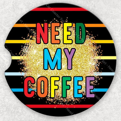 Car Coaster Set - Need My Coffee
