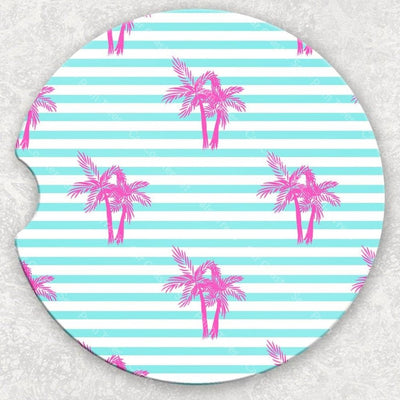 Car Coaster Set - Palm Trees