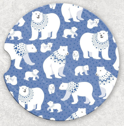 Car Coaster Set - Polar Bears