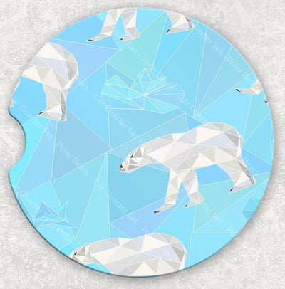 Car Coaster Set - Polar Bears