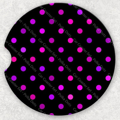 Car Coaster Set - Polka Dots