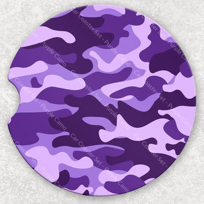 Car Coaster Set - Purple Camo