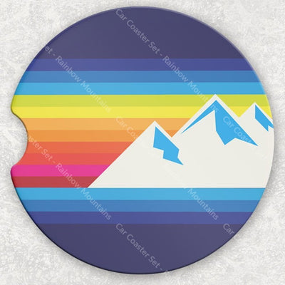 Car Coaster Set - Rainbow Mountains
