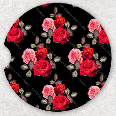 Car Coaster Set - Roses