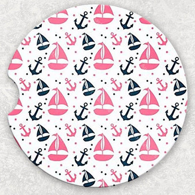Car Coaster Set - Sailboats And Anchors