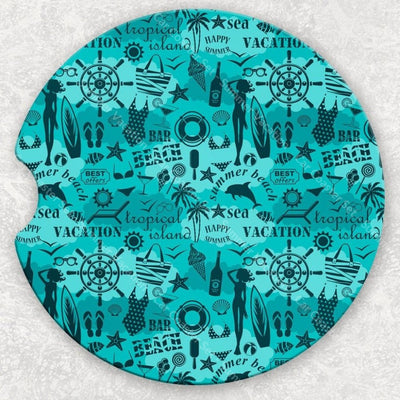 Car Coaster Set - Summer Vacation