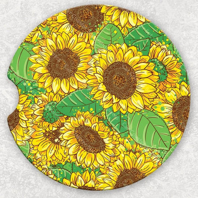 Car Coaster Set - Sunflowers