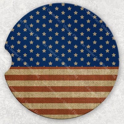 Car Coaster Set - Vintage Flag