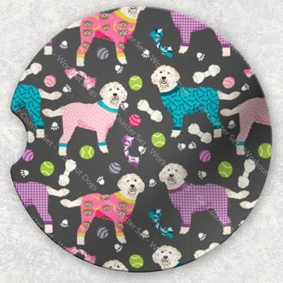 Car Coaster Set - Workout Dogs