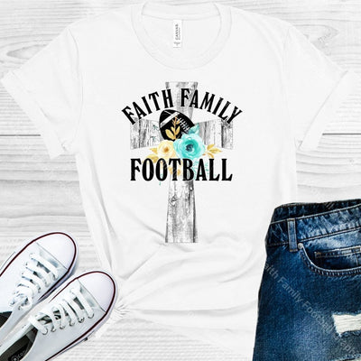 Faith Family Football Graphic Tee Graphic Tee