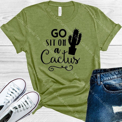 Go Sit On A Cactus Graphic Tee Graphic Tee