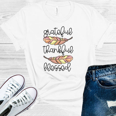 Grateful Thankful Blessed Graphic Tee Graphic Tee