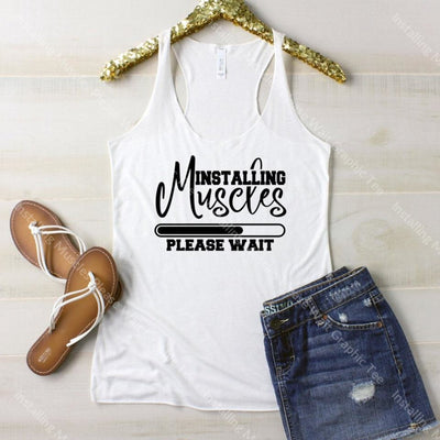 Installing Muscles Please Wait Graphic Tee Graphic Tee