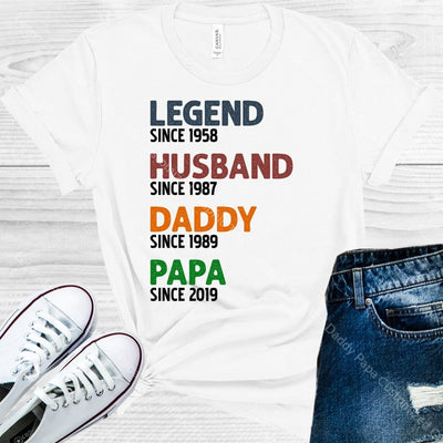 Legend Husband Daddy Papa Customized Graphic Tee Graphic Tee