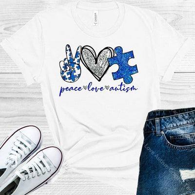 Peace Love Autism Graphic Tee Graphic Tee