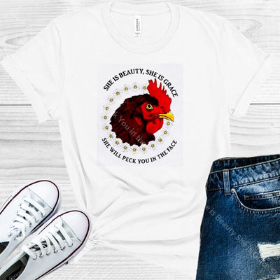 She Is Beauty Grace Will Peck You In The Face Graphic Tee Graphic Tee