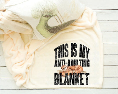 This Is My Anti-Adulting Blanket Fleece Throw Blanket